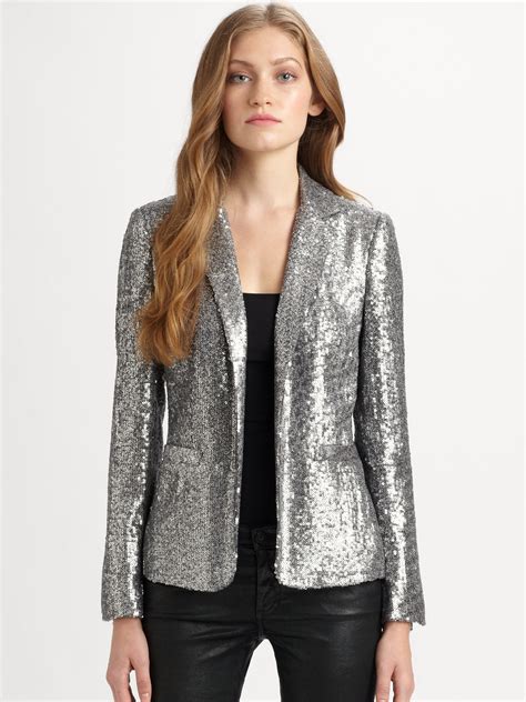 pailletten blazer michael kors|Women's Michael Kors Collection Designer Blazers & Jackets.